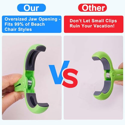 Large Beach Towel Clips for Beach Chair, 8 PCS Heavy-Duty Plastic Clothes Pins, Towel Clips for Beach Chairs Cruise-Keep Your Towel from Blowing Away, Vacation Beach Must Have Beach Chair Clips - color: Blue-green