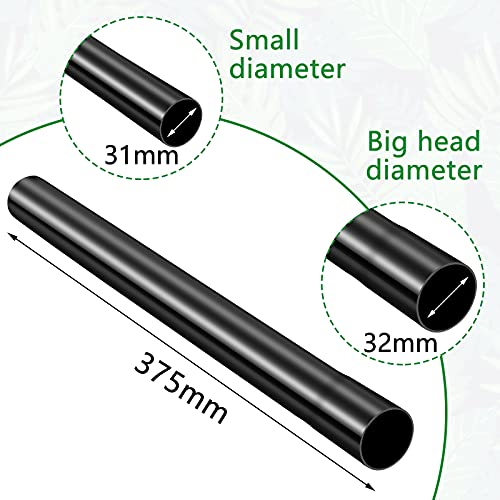 Honoson 2 Pcs 1.25 Inch Vacuum Extension Wand 32mm Black Extension Tube