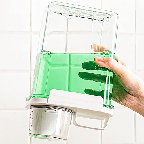 [2 Pack] Laundry Detergent Dispenser for Laundry Room Organization and Storage,78 Oz Laundry Soap Dispenser,Liquid Laundry Detergent Dispenser with 4 Removable Labels,BPA Free & PET Plastic, Clear - style: 2300ml