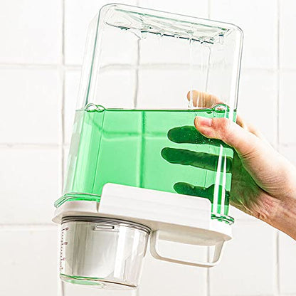 [2 Pack] Laundry Detergent Dispenser for Laundry Room Organization and Storage,78 Oz Laundry Soap Dispenser,Liquid Laundry Detergent Dispenser with 4 Removable Labels,BPA Free & PET Plastic, Clear - style: 2300ml