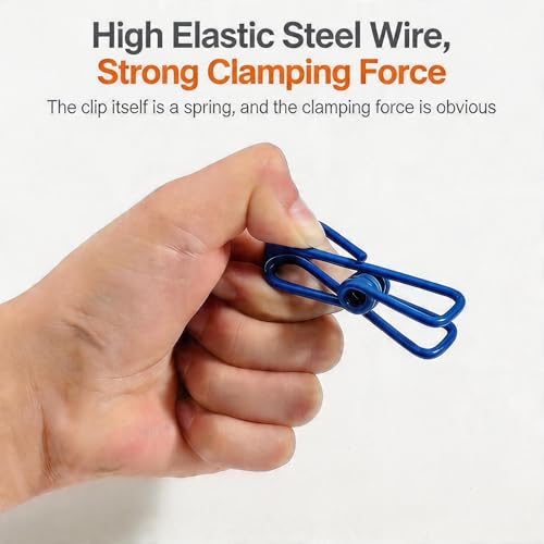 Portable Adjustable Clothesline with Built‑in 12 Solid‑Color Clothespins & 20 Separate Colorful Clips, Laundry Line for Indoor Outdoor Travel Camping Hotel Use (Blue) - color: Blue & 20 Colorful Clips (Non‑windproof)