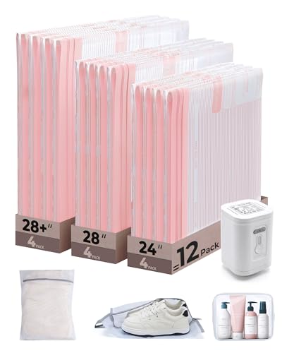 BAGSMART Travel Vacuum Bags with Rechargeable Electric Pump, 15PC Kit - size: 15 Pcs Travel Sets