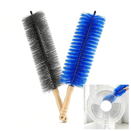 2PCS Fan Cleaning Brush, 2026 New Bendable Microfiber Head Dusting Brushes, Remover Washable ldeal for Electric and Blind, Home Car Vents, Air Conditioning, Curtain