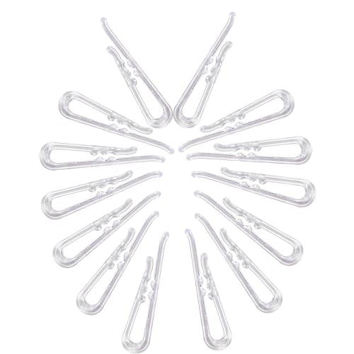 850PCS Clear Alligator Clip with Teeth Transparent Plasic Shape