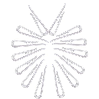 850PCS Clear Alligator Clip with Teeth Transparent Plasic Shape