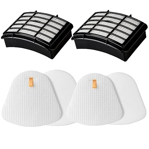 2Pack Hepa & Felt Filters Replacement for Shark Navigator Lift-Away ZU503AMZ NV350 NV351 NV352 NV355 NV356E NV357 NV360 NV370 NV391 UV440 UV490 UV500 UV540 UV541 UV550 Vacuums.Part XFF350 & XHF350.
