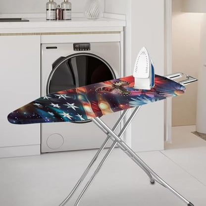 Butterfly 15x54 Ironing Board Cover USA Flag Elastic Edge Applicable Standard Size Iron Board Cover Comfortable Replacement - color: Butterfly Flower Flag
