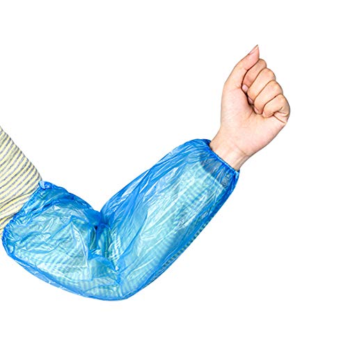 Greenour 100/1000/2000 Pack Disposable Waterproof Arm Sleeves, 16" Blue