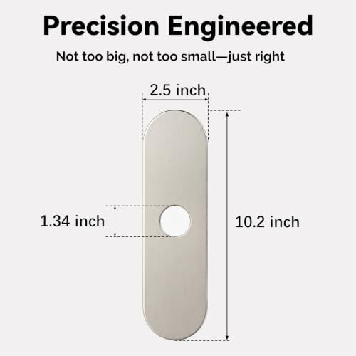 BWE 10-Inch Brushed Nickel Deck Plate, Faucet Hole Cover for 3-Hole Sink - color: Brushed Nickel