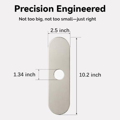 BWE 10-Inch Brushed Nickel Deck Plate, Faucet Hole Cover for 3-Hole Sink - color: Brushed Nickel
