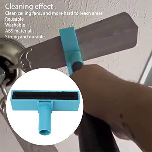 Ceiling Fan Cleaner, Reusable Ceiling Fan Blade Brush with 0.8 Foot Pole Washable Ceiling Fan C Leaning Brush Flexible Dusting Fan Vacuum Cleansing Tool for Home (Blue) - color: Blue