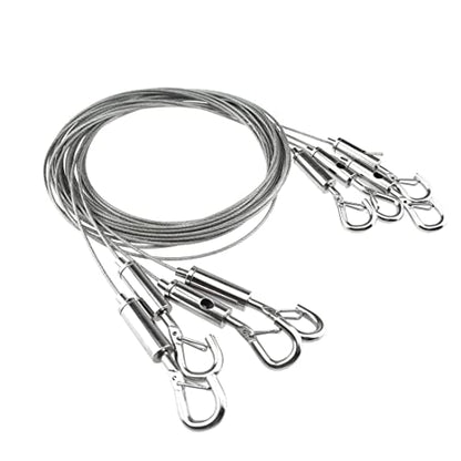 SDTC Tech 4-Pack Stainless Steel Wire Rope with Adjustable Hooks