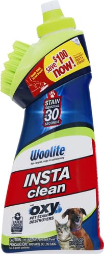 Woolite InstaClean Pet with Brush Head Cleaner, 1740, 18 fl. oz, 18 Fl Oz , white - size: 18 Fl Oz (Pack of 1)