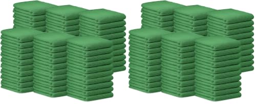 Avalon Towels Bar Towels (Pack of 120) Size 14x17 Inches – 100% Cotton, Absorbent and Reusable Cleaning Rags, Multipurpose Cleaning Towels, Terry Cloth Rags, Durable Shop Rags (Green) - color: Green, size: Pack of 120