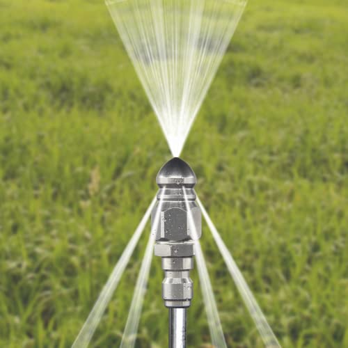 Pressure Washer Drain Nozzle, Rotary Button, Spherical Nozzle （3PCS) - color: Silver3