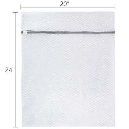 Vivifying XL Large Mesh Laundry Bags, 2 Pack 20 x 24 Inches Honeycomb Mesh Wash Bags for Washing Machine, Delicates Clothes, Sweater, Coats, Stuffed Toys, Blanket (White) - size: 2XL(20" x 24")