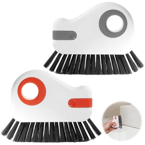 2 Pcs 2 in 1 Window Track Cleaner, Groove Cleaning Brush - color: 2 Pcs