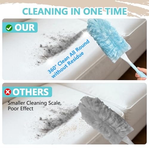 40 Pack Duster Refills Kit Disposable for Swiffer Duster Handle - color: Blue, size: 40pcs