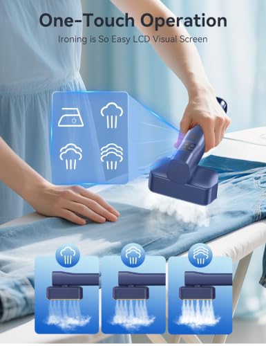 Sundu Steamer for Clothes Portable 2-in-1 Travel Steamer Iron for Clothes - color: Denim Blue