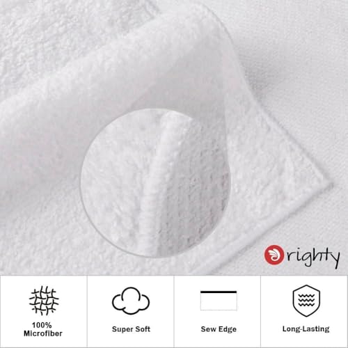 Orighty 6-Pack White Hand Towels - Quick Drying & Absorbent Microfiber Gym Towels 16x28 inches - Lightweight & Thin White Yoga Towel - Multi-Purpose Camping Towel for SPA, Hotel & Bathroom - color: White, size: Pack of 6