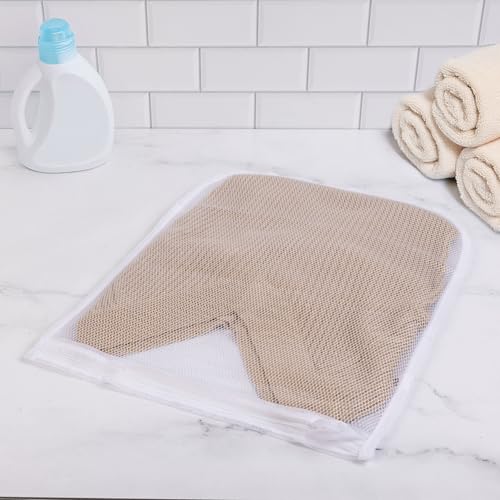 PRO MART INDUSTRIES Sweater Wash Bag With Zipper Closure White Mesh Polyester - size: 18" x 22"