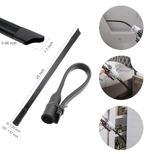 GIB 10Pcs Vacuum Attachments for Shop Vac with Flexible Crevice Tool & Wand - color: Cleaning Set 10