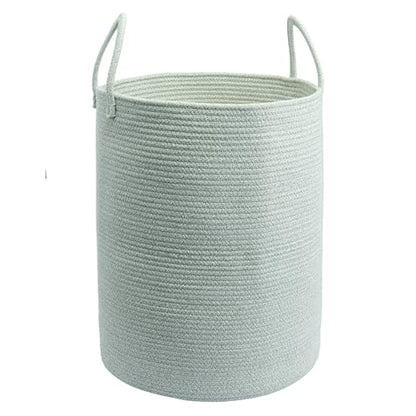 XUANGUO Cotton Rope Laundry Basket Hamper for Clothes,Large green - color: green, size: Large