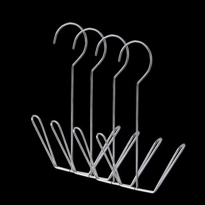 10 Pack Stainless Steel Shoe Drying Rack with Hooks, Multi-Function Hanging Shoe Holder for Shoes and Insoles, Balcony Laundry Shoe Hanger for Home and Outdoor Drying