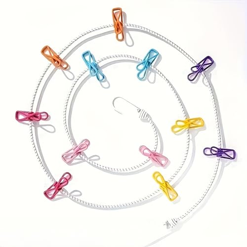 1pc Travel Portable Clothes Drying Rope with 12 Clothes Clips, Lightweight Indoor Outdoor Clothesline for Bags, Socks, Scarves, Towels and Laundry