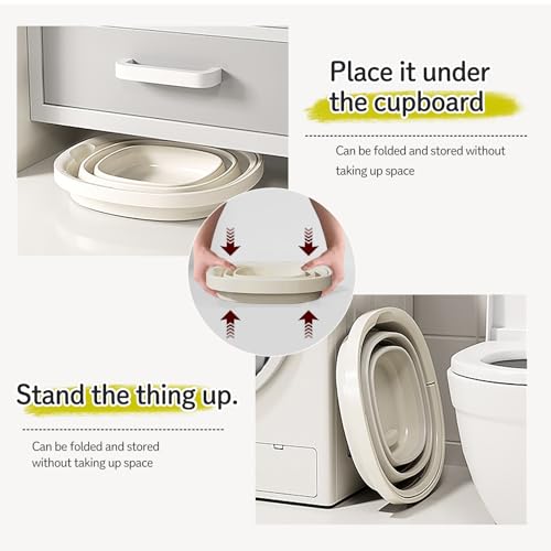 Folding Bucket, Water Bucket, 5L, 10L, Thick, Multi-Functional, Convenient, Foot Bath, Square, Stylish, Camping, Laundry, car wash, Foot Bath, Fishing (Grey-5L) - color: Grey-5l