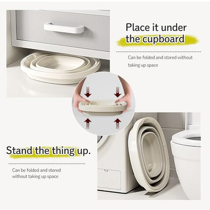 Folding Bucket, Water Bucket, 5L, 10L, Thick, Multi-Functional, Convenient, Foot Bath, Square, Stylish, Camping, Laundry, car wash, Foot Bath, Fishing (Grey-5L) - color: Grey-5l