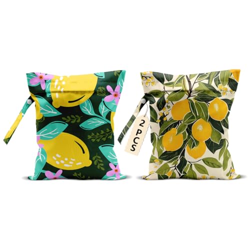 2Pcs Summer Lemon Wet Bag, Plant Gifts for Women Friend, Wet Dry Bag - color: Lemon 1421