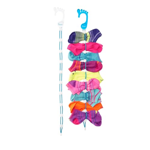 Sock Laundry Solution for Washing Drying & Storing Socks in Pairs, Clip & Hold Socks in Washer Dryer & Closet 2-Pack - color: Blue