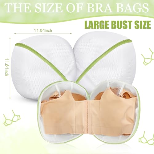 Shappy 6 Pcs Bra Washing Bag for Laundry Storage Women 11.81 Inch Green - color: Green, size: 11.81 Inch