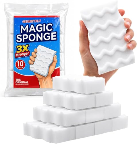 3X Density Magic Sponge Eraser, 10 Pack Cleaning Sponge for Kitchen & Bath - size: 10PCS