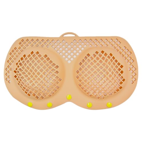 Silicone Bra Wash Bag, Snap Lock, No Snags or Stretching - color: Apricot