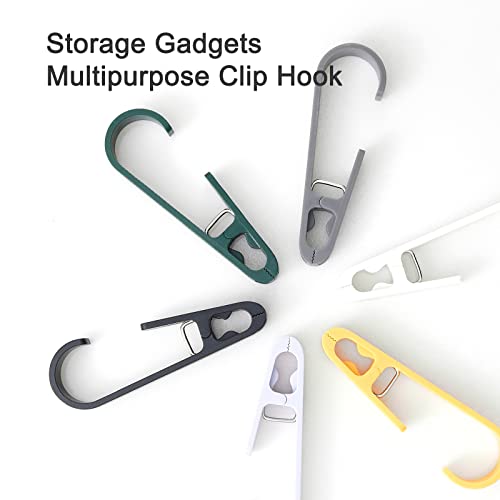 Large Laundry Hook Clothes pins 12pcs Sock Clip Laundry Clips with Springs, Strong Plastic Clothes Drying Line Pegs - color: 6 Colours 12pcs