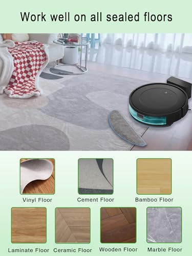 Vac Mop Pads for iRobot Roomba 104/105/105x/Y/Essential Combo Series - color: 6 Pack for 105&104