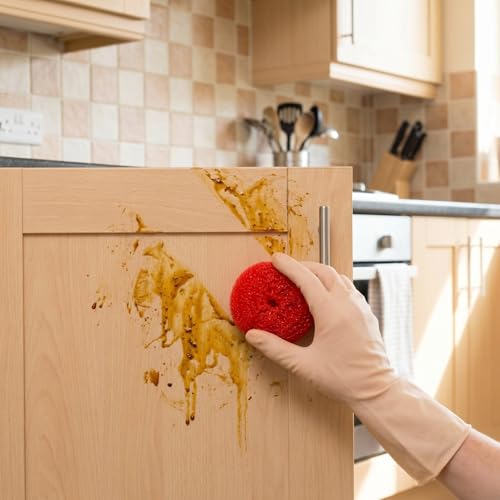 Blulu 15 Pcs Plastic Dish Scrubbers, Nylon Mesh Pads, Primary Colors - color: Primary Colors