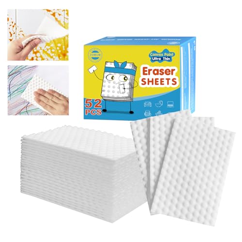 52 PCS Magic Sponge Eraser Sheets,Upgrade Convex Point Melamine Sheets，Disposable Portable Magic Cleaning Eraser Thin Wipes for Kitchenware Bathroom Shoe Sink Car Interiors Hard-to-Reach Places - size: 52 PCS