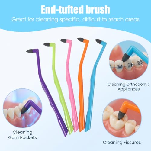 10Pcs Tooth Stain Remover Tooth Polisher Stain Brushes Tools