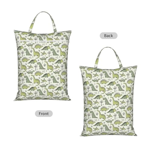 Miniature Dinosaurs Green Bones Travel Laundry Bags Cloth Diaper Wet Bags Handle Washable Dirty Clothes Bags Wet Dry Bag Suitcase Gym Swimming Pool College Dorm Wet Bag - color: 1 PC5, size: One Size