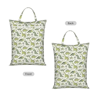 Miniature Dinosaurs Green Bones Travel Laundry Bags Cloth Diaper Wet Bags Handle Washable Dirty Clothes Bags Wet Dry Bag Suitcase Gym Swimming Pool College Dorm Wet Bag - color: 1 PC5, size: One Size