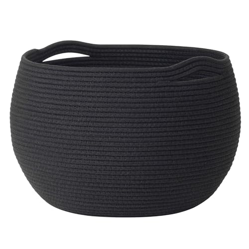 Goodpick Large Toy Storage Basket for Kids, Round, 15.7" x 10.5", Black - color: Black, size: 15.7"D x 10.5"H
