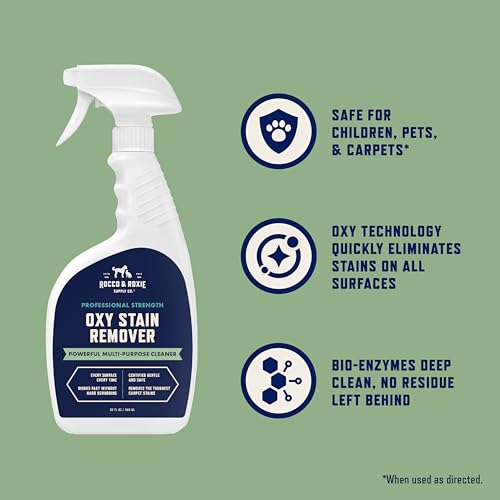 Rocco & Roxie Oxy Stain Remover, Oxygen-Powered Carpet Spray