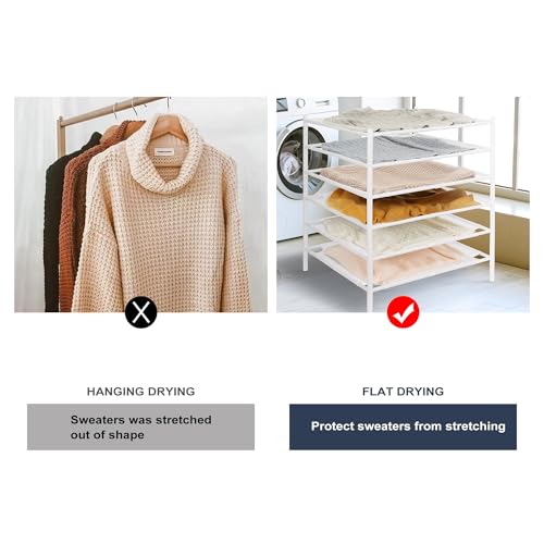 STO STO Sweater Drying Rack, 6-Pack Stackable Mesh Clothes Drying Rack, Laundry Drying Rack for Sweaters, Socks, Toys, White - style: 6 Pack