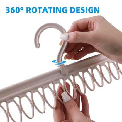 Socks Drying Racks Hanger Socks Organizer Hook Hanger with 54 Clips, Clothes Drying Racks Windproof for Drying Socks Bras Underwears Baby Clothes, Hats Scarfs Towels Pants and Gloves Diaper (White) - color: White