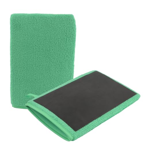 2PCS Car Clay Mitt Auto Detailing,Soft Clay Bar Mitt for Cleaning Car Surfaces,Anti-Scratch Clays Mitts for Cars Detailings to Replace Traditional Clays Bar Cars Accessories (Green) - color: Green
