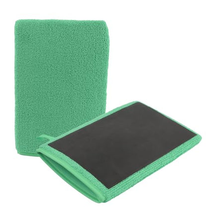 2PCS Car Clay Mitt Auto Detailing,Soft Clay Bar Mitt for Cleaning Car Surfaces,Anti-Scratch Clays Mitts for Cars Detailings to Replace Traditional Clays Bar Cars Accessories (Green) - color: Green