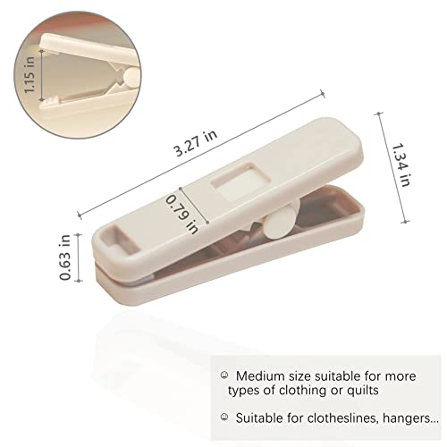 Strong Plastic Clothespins-16 Pack Heavy Duty Laundry Clothes Pins, Strong Clips, Non-Slip Clothes Pegs, Chip Clips, Hanger Clip, Rustless, Windproof, Heatproof-Gray - color: Gray